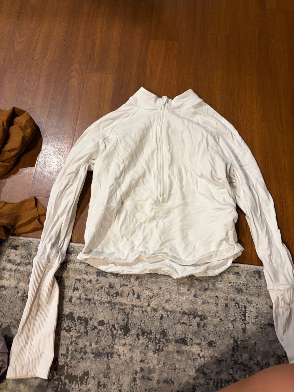 White Quarter-Zip Performance Shirt